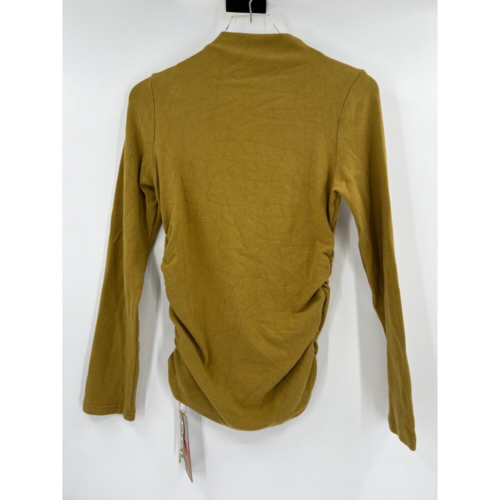 OGL Top Size S NEW ProWarm Thermal Ruched Sides Tuckable Mockneck Ginger Green - Picture 8 of 13
